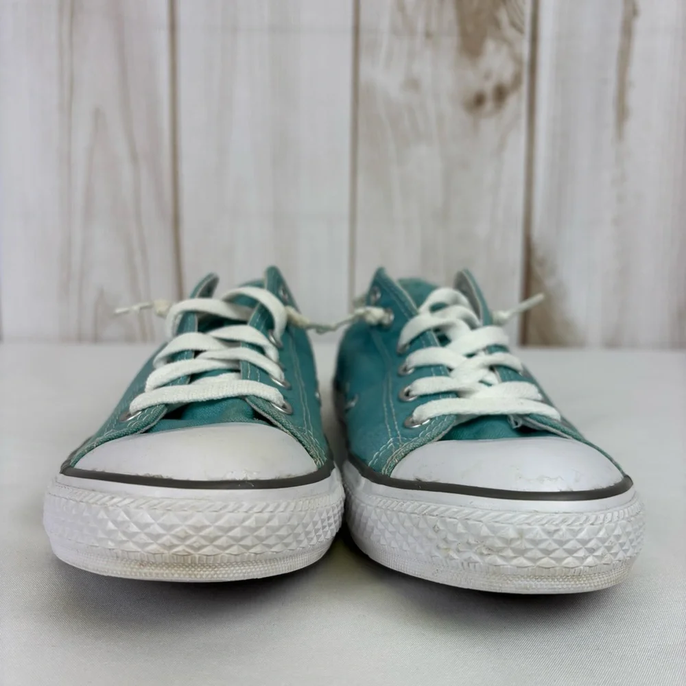 Converse All Star Sneakers Low-Top Stylish Lace Up Casual Shoes Teal Size 5